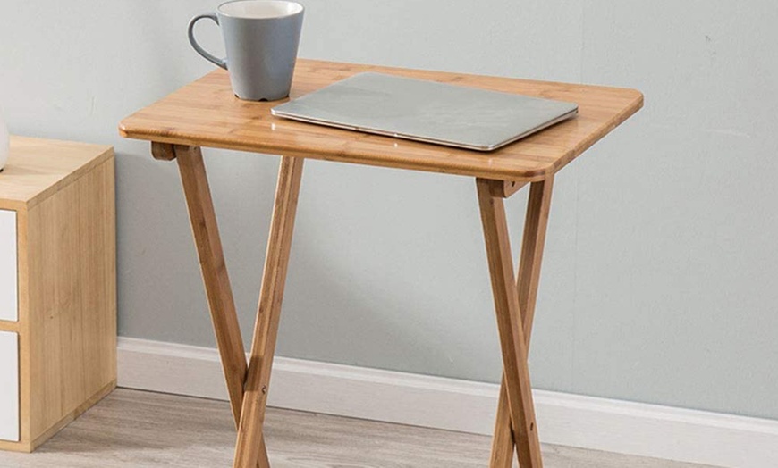 Image 5: Folding TV Table