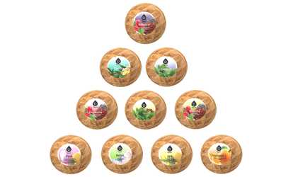 image for Pursonic Natural and Organic Bath Bombs Gift Set (10-Pack)