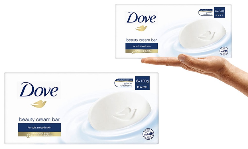 Image 1: 6 or 12 Dove Original Beauty Cream Bars 100g