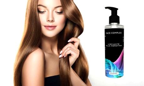 1 o 2 flaconi da 250 ml di lisciante alla cheratina Face Complex per capelli crespi
