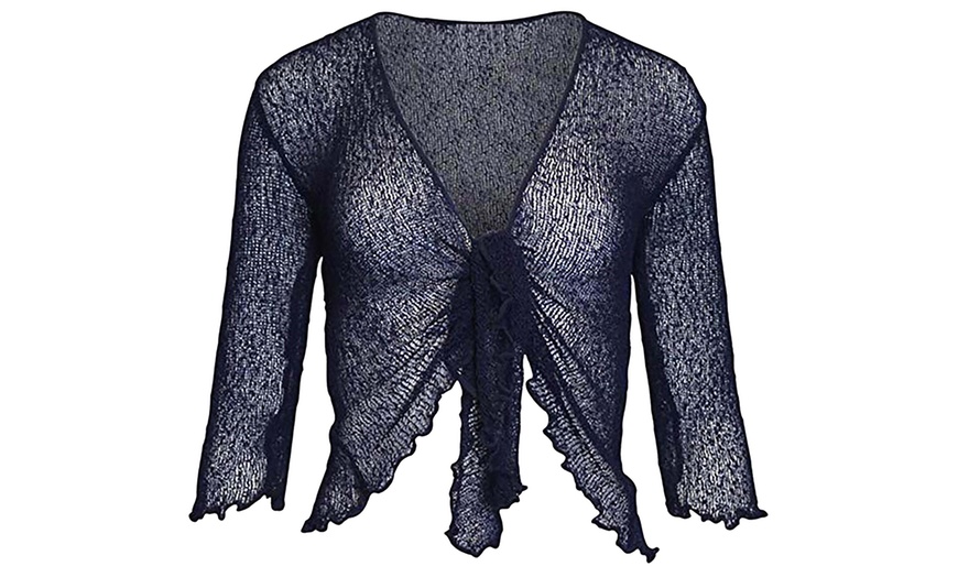 Image 22: Tie Front Lace Shrug