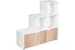 Six-Cube Step Storage Bookcase with Doors - Second Medium