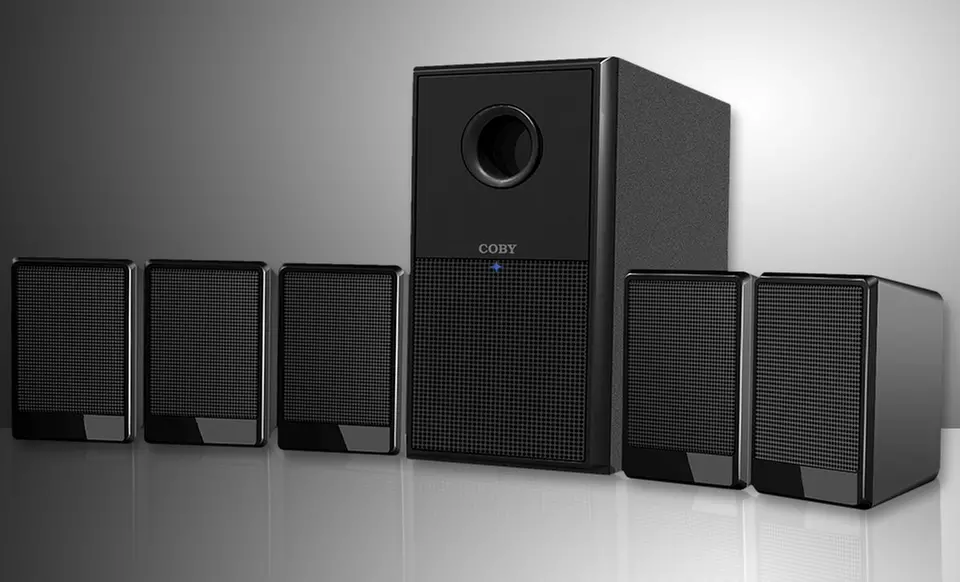 $54.99 for a Coby CSP97 5.1-Channel Home-Theater Speaker System ($68.49 List Price). Free Shipping and Returns. - Primary Image