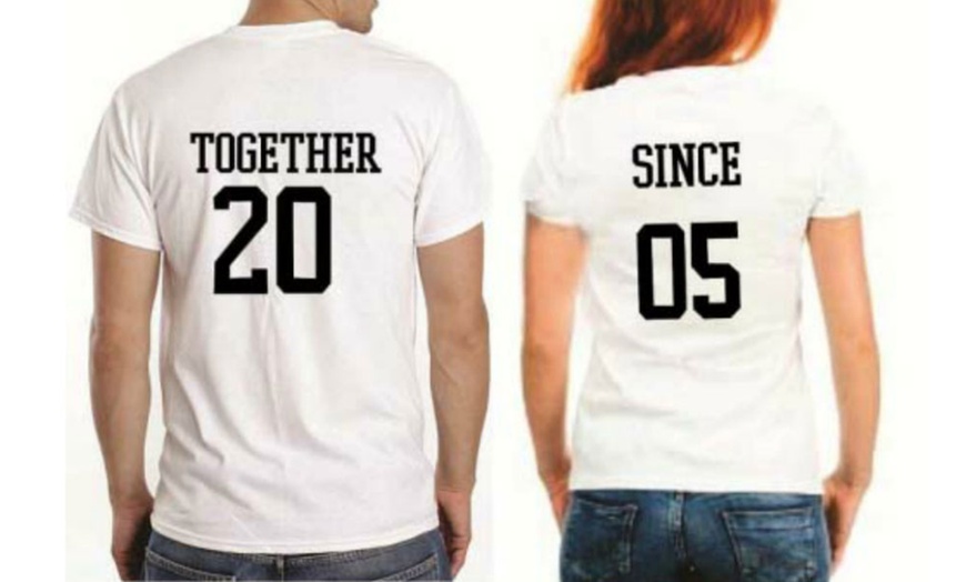 Image 2: Customised Couple T-Shirts