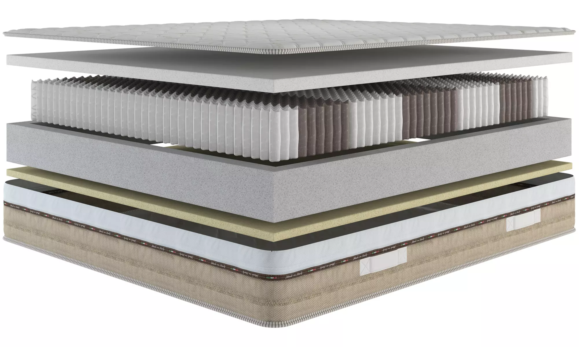 Materasso in Memory e molle indipendenti Bamboo 25cm