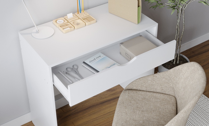 Image 6: Compact Design Desk with Drawer