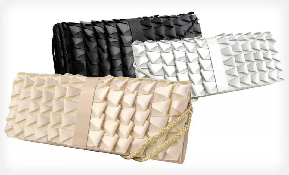 $20 for a Jessica McClintock Pleated Clutch ($42 List Price). Three Colors Available. Free Shipping and Returns. - Primary Image