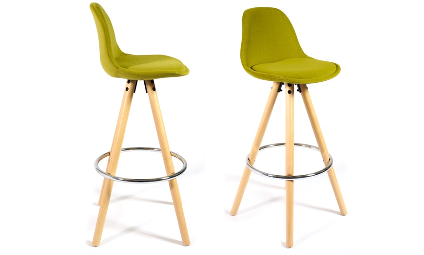 Image 27: Barcelona Retro-Style Bar Stool Two-Piece Set