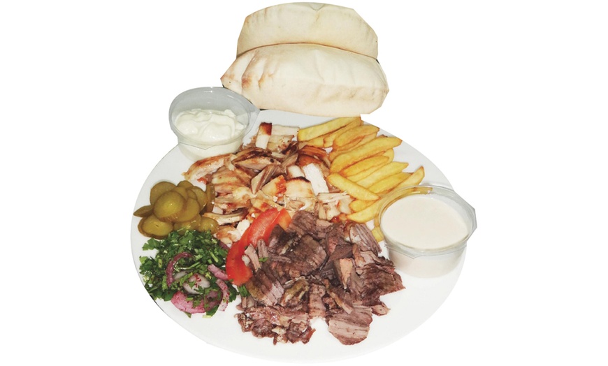 Image 1: Shawarma Plate and Drink