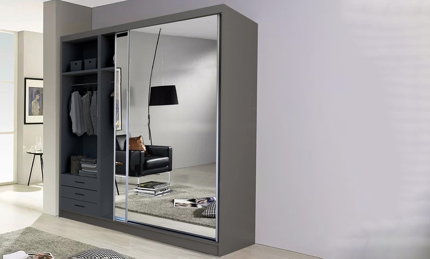 Image 12: Sliding Wardrobe with Full Mirror Door