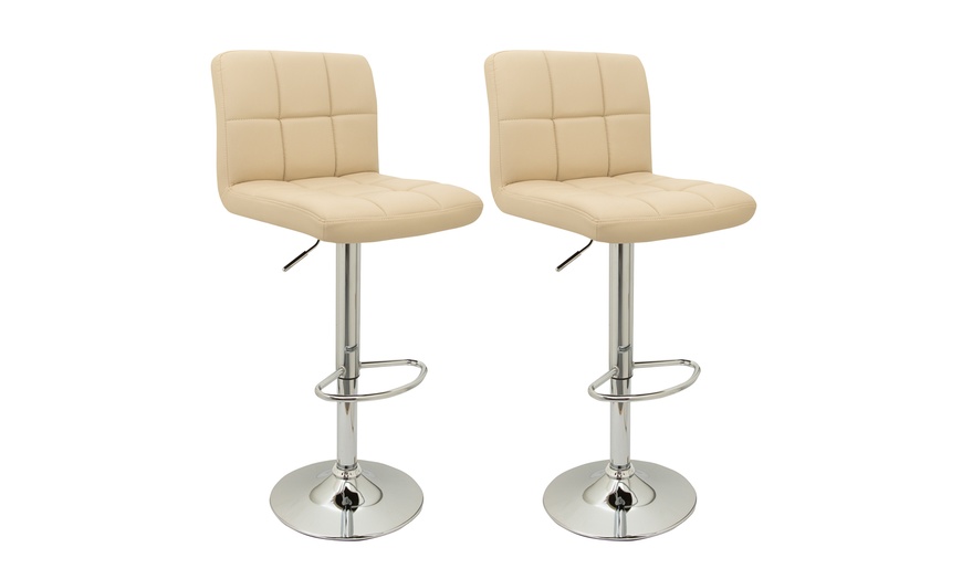 Image 7: Two Faux Leather Bar Stools