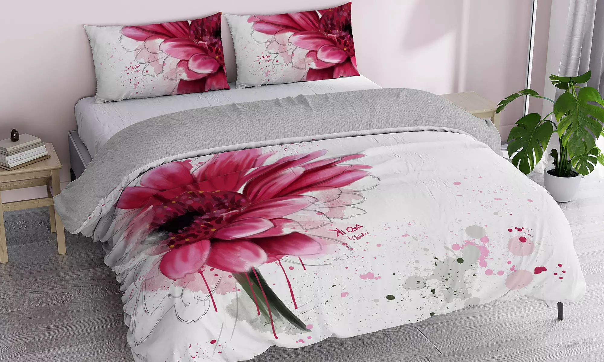 Parure copripiumino Kiosa in stampa digitale