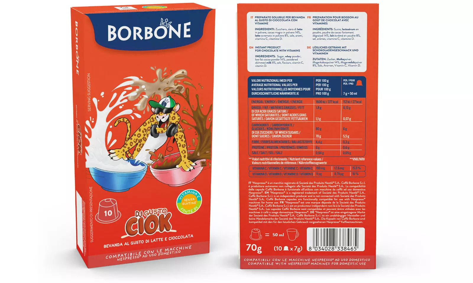 60 o 120 capsule Borbone compatibili con Nespresso