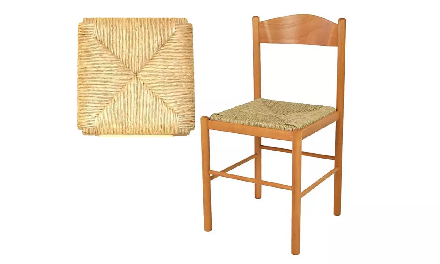 Fino a 6 ricambi per seduta in paglia naturale per sedia Sigfrido
