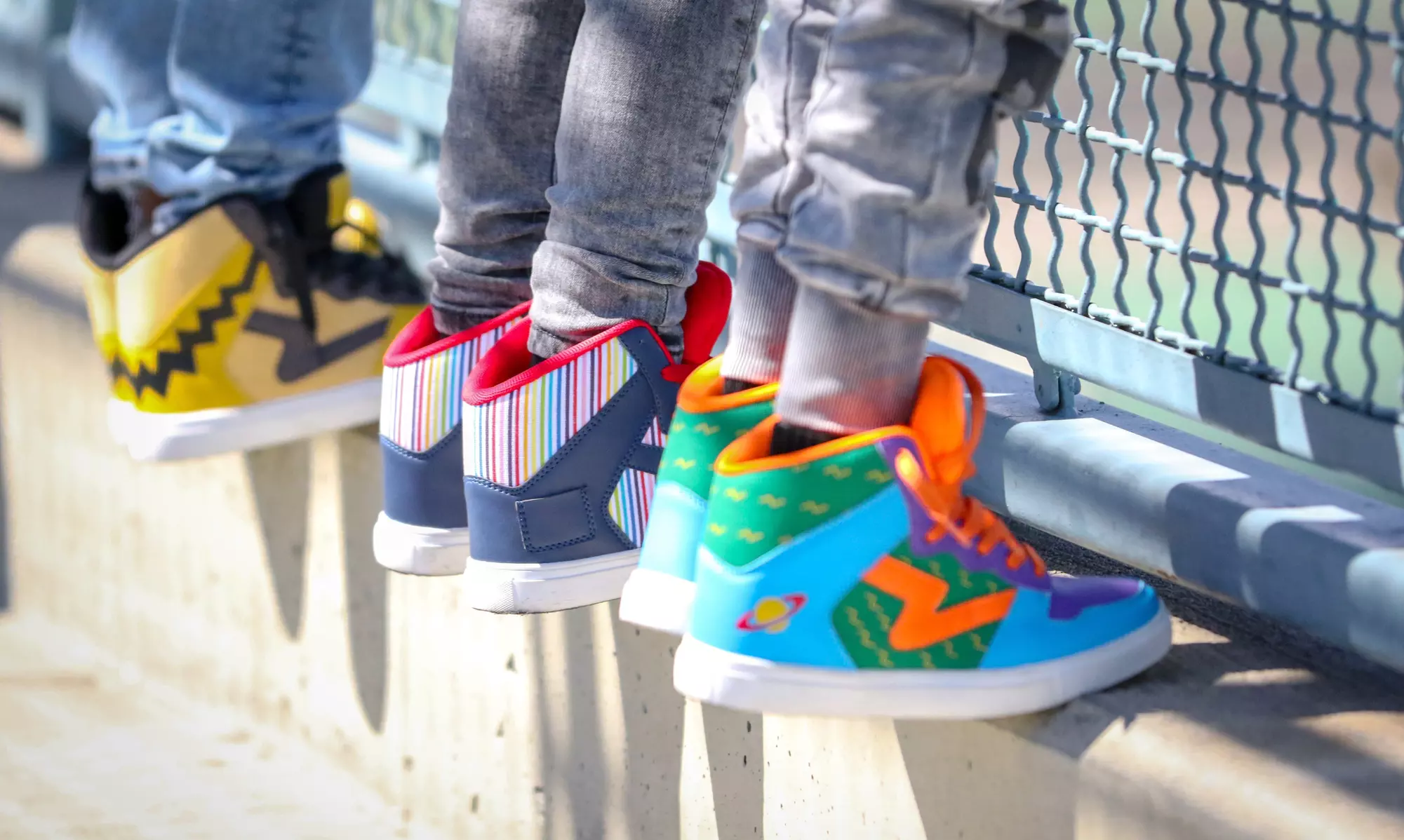 Discover cartoon inspired kid sneakers at Little Prospects L.L.C with themes like Cowboys and more, up to 50% off - Primary Image