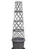 Image 3: 1 or 2 Tower Patio Pot with Trellis - Modern Grey or Black with Gold