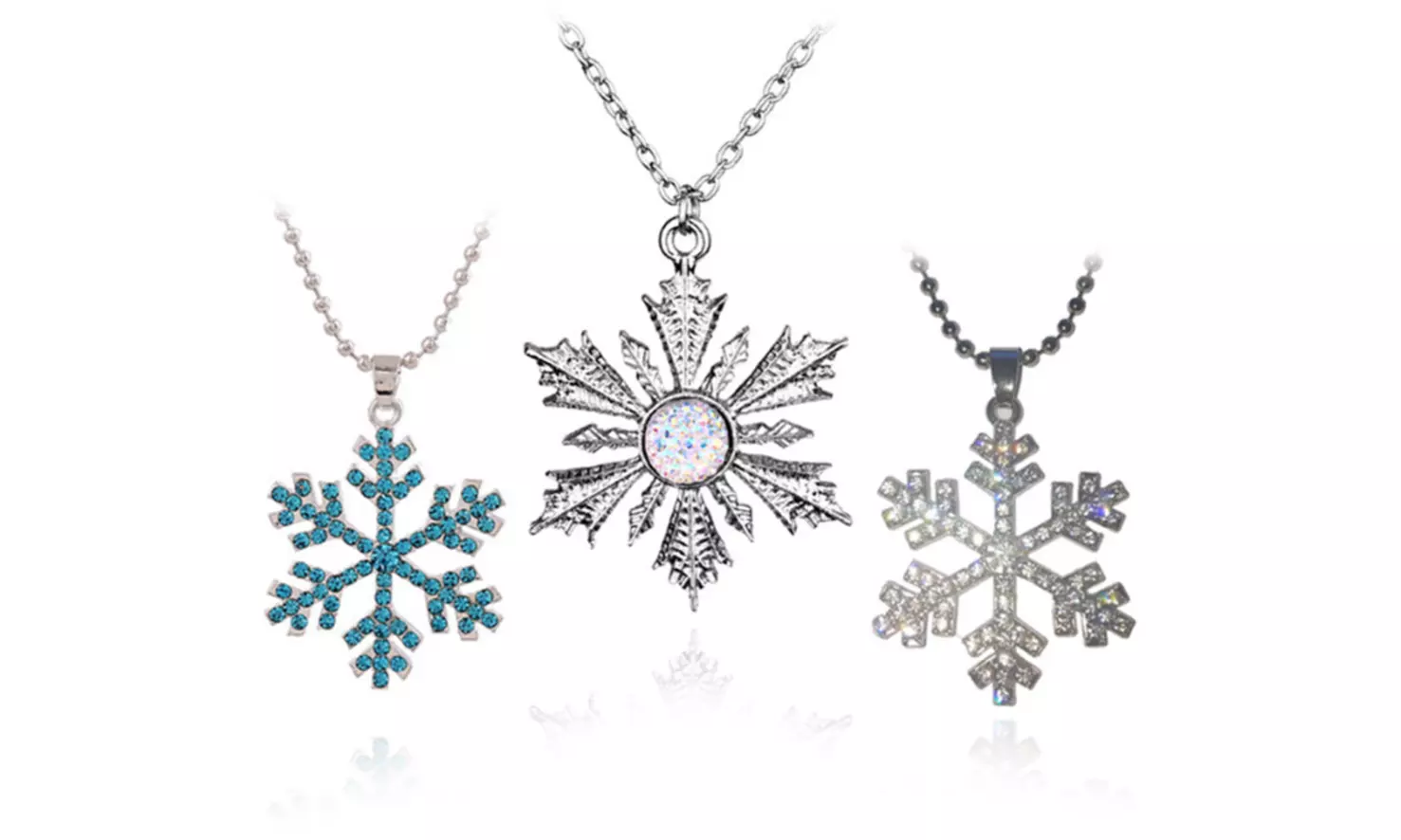 Collier pendentif en forme de flocons de neige - Primary Image