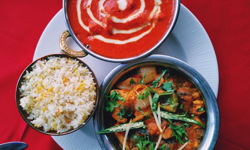 Image 3: House Sharing Platter and a Main Indian Meal with Rice 