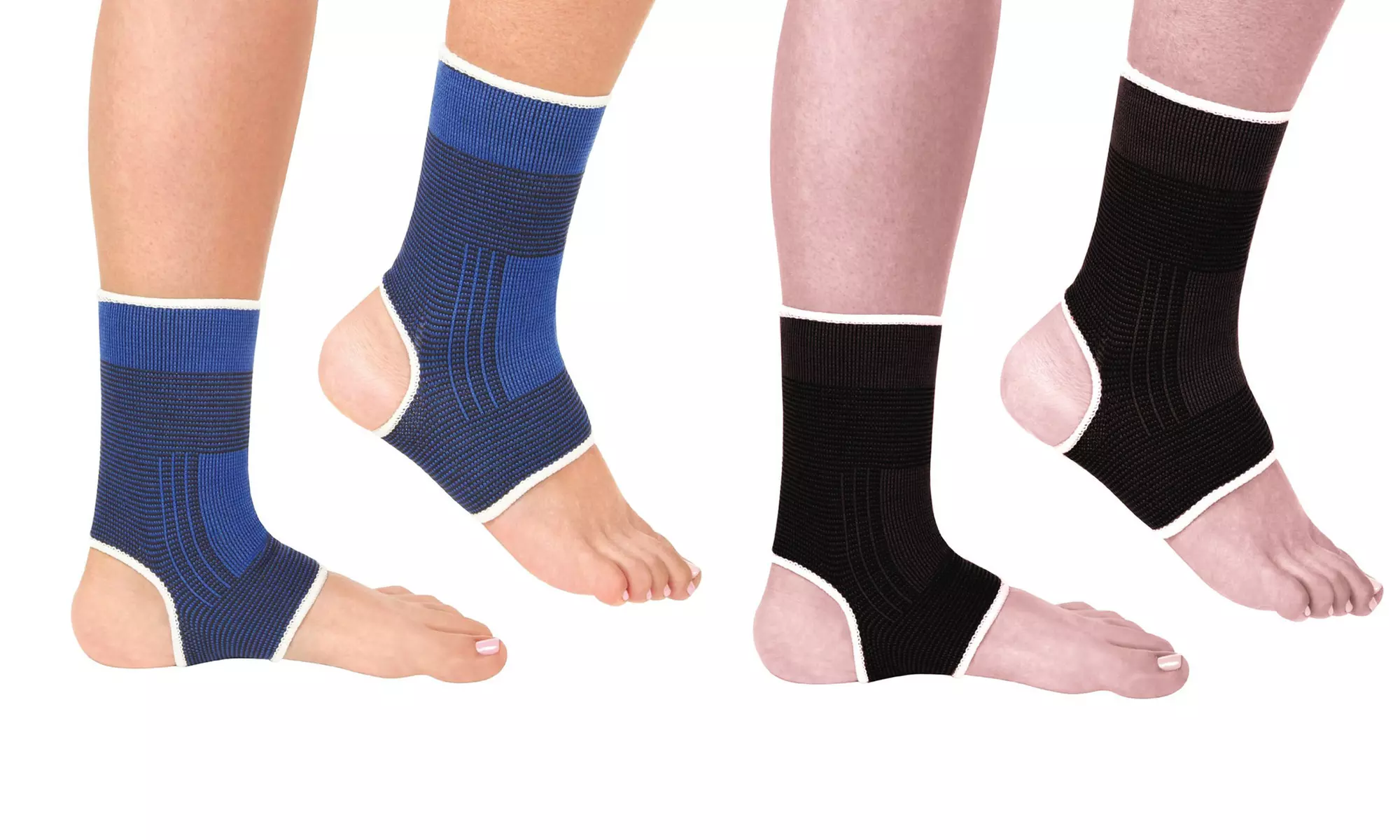 Medical-Grade Compression Therapy Ankle Supports (2-Pack) - Primary Image