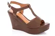 Lady Godiva Women's Wood Wedge Sandals - Second Medium