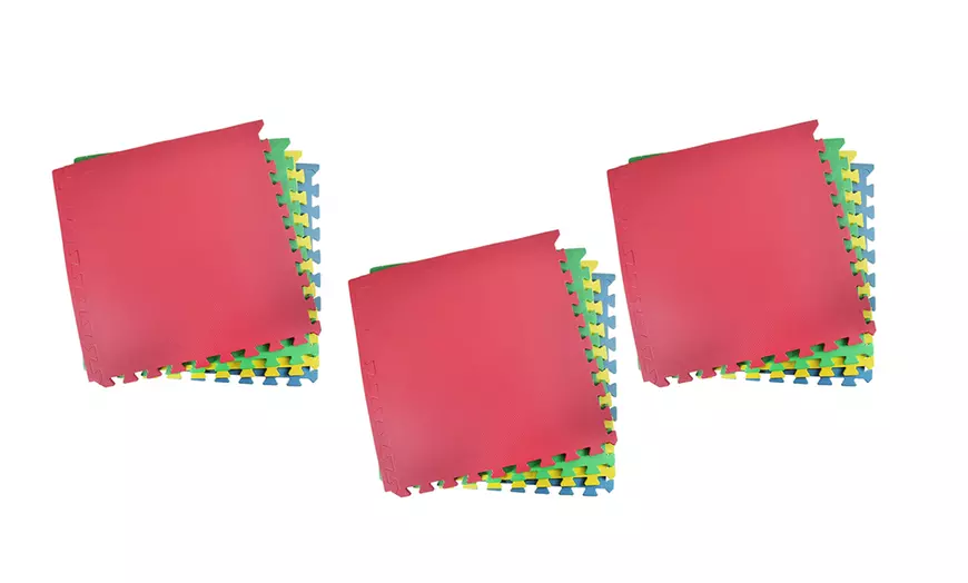 Image 12: 4 Interlock Foam Floor Mats