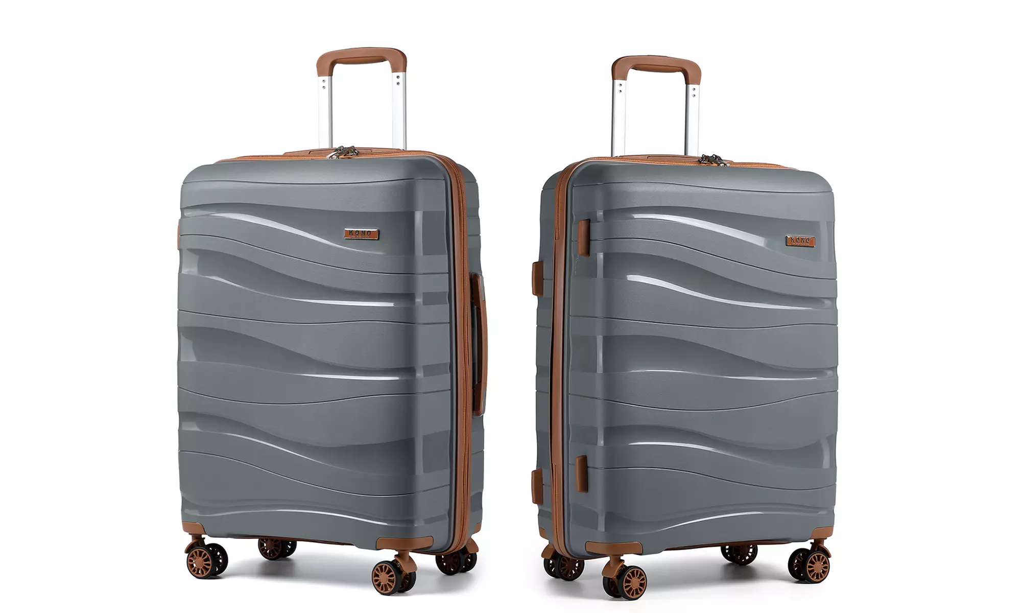 KONO One Or Four-Piece PP Hard Shell Suitcase with TSA Lock