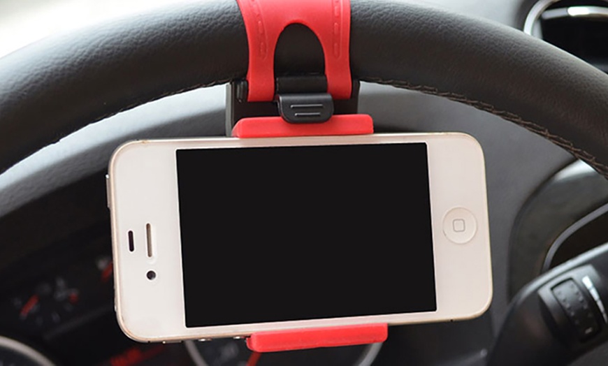 Image 9: Steering Wheel Smartphone Holder