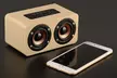 Haut-parleur Bluetooth surround 3D en bois avec un subwoofer profond et mains libres avec carte microSD 32 Go en option - Second Medium