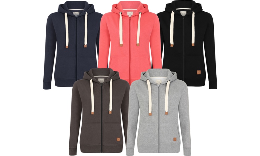 Image 1: Blu Apparel Full Zip Hoodie for Women in Assorted Colours and Sizes