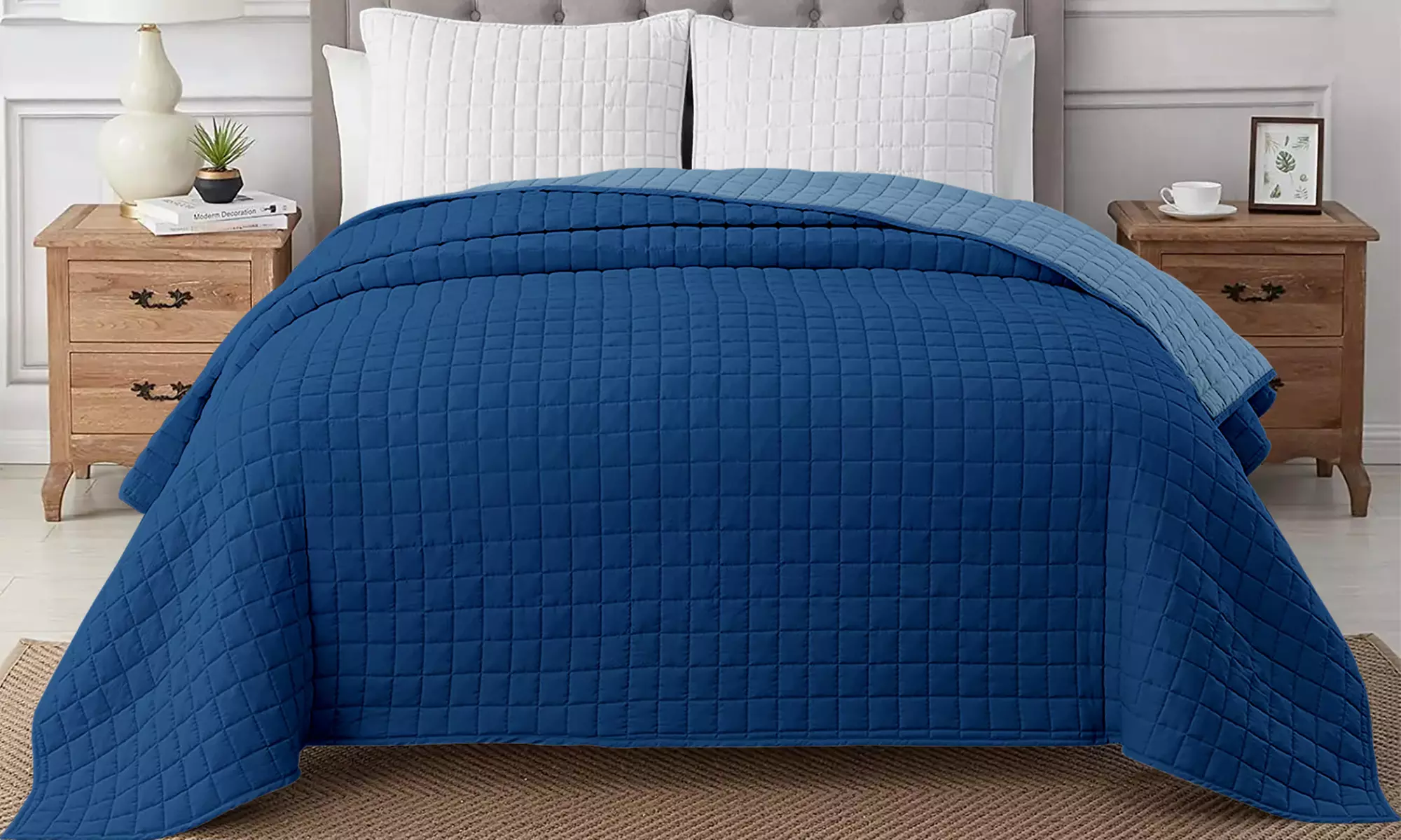 Doppelseitige Mikrofaser-Tagesdecke