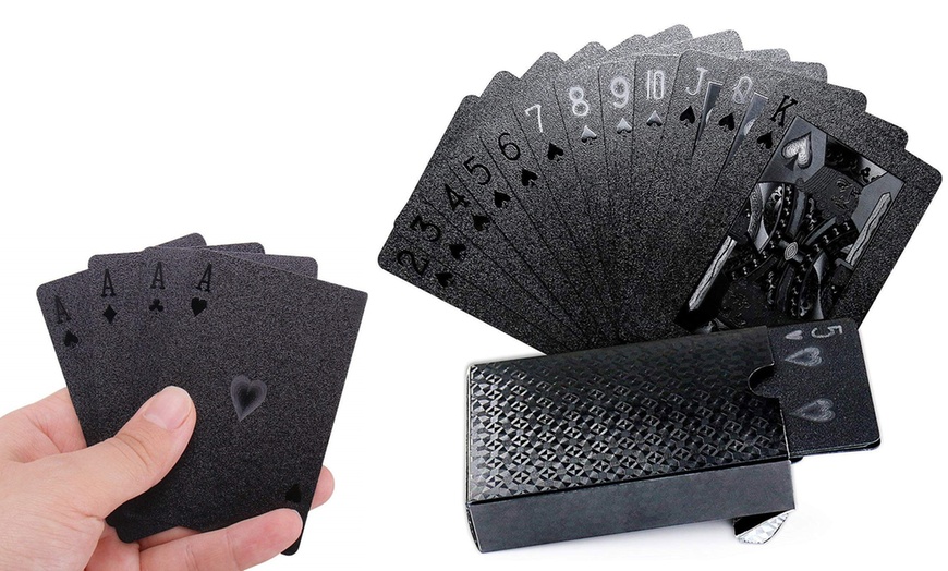 Black Poker Playing Cards 