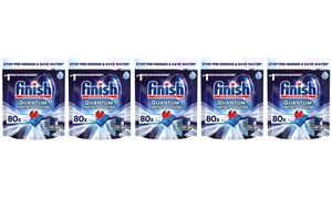 Five Packs of Finish Quantum Infinity Shine Dishwasher Tablets