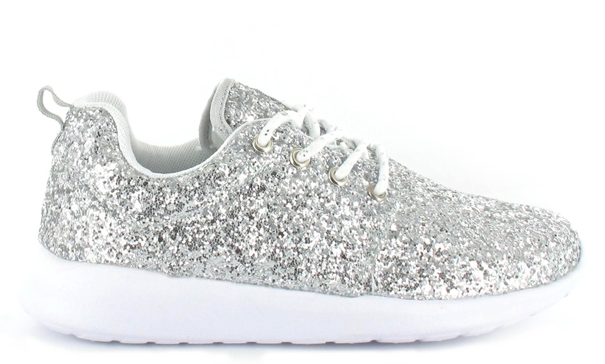 Image 5: Women's Glitter Trainers