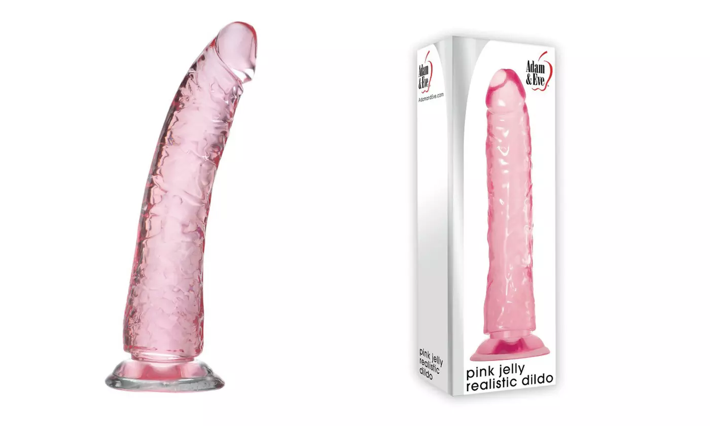Adam & Eve Pink Jelly Realistic Dildo - Primary Image