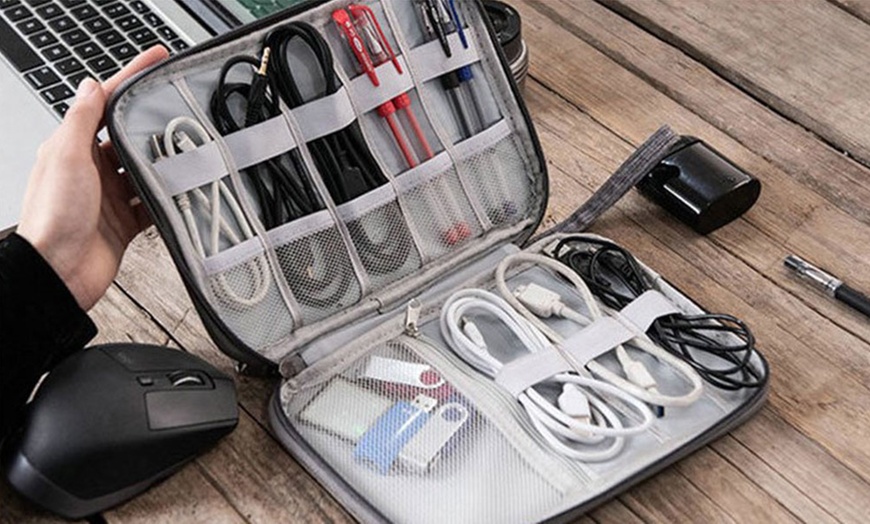 Image 2: Travel Cable Organiser Bag