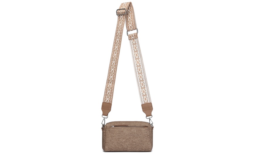 Image 5: Jacquard Strap Water-resistant Crossbody Bag