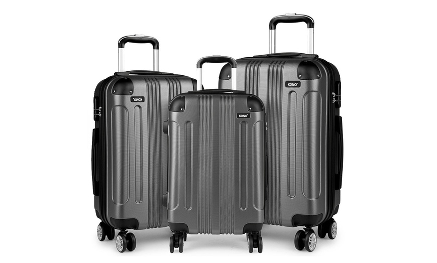 Image 9: 19/24/28 Inch Multi Texture ABS Hard Shell Suitcases
