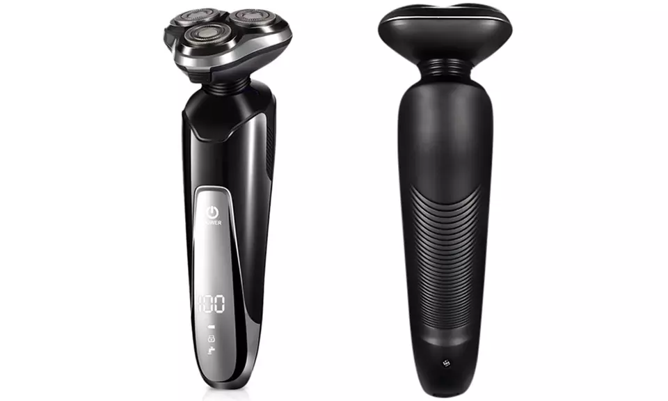 Afeitadora eléctrica con 3 cabezales rotativos, lavables con pantalla LED y bloqueo de viaje - Second Medium