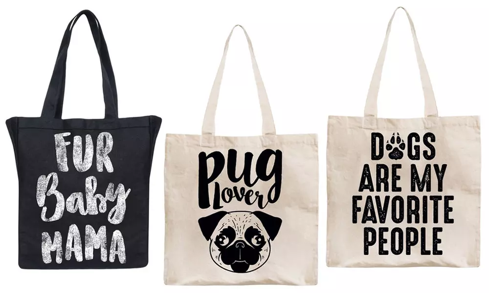 Dog Lover Canvas Tote Purse - Primary Image