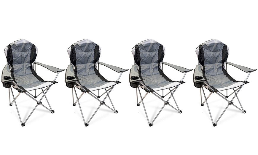 Image 6: Folding Camping Chairs Padded with Cup Holder