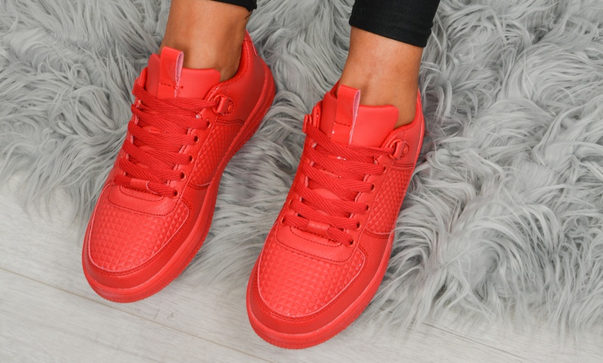 Image 21: Women's Lace-Up Sneakers