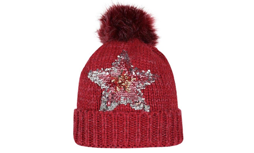 Image 16: Kurt Muller Faux Fur Bobble Hat