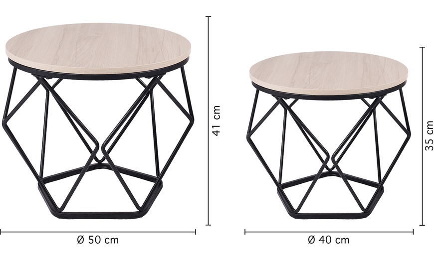 Image 8: Set da 2 pezzi per tavolino da caffè