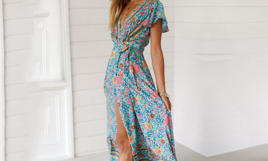 Image 8: Boho Wrap Dress