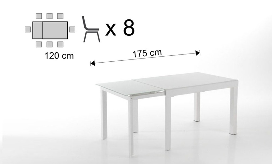 Image 17: Uitschuifbare eetkamertafel 'Long' van Tomasucci