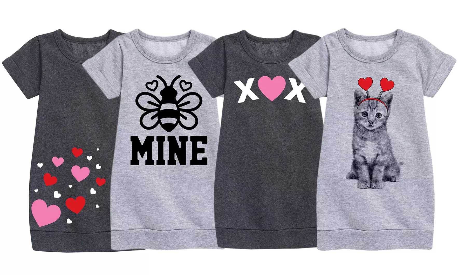 Instant Message: Girls' Love and Hearts Fleece Dresses - Primary Image