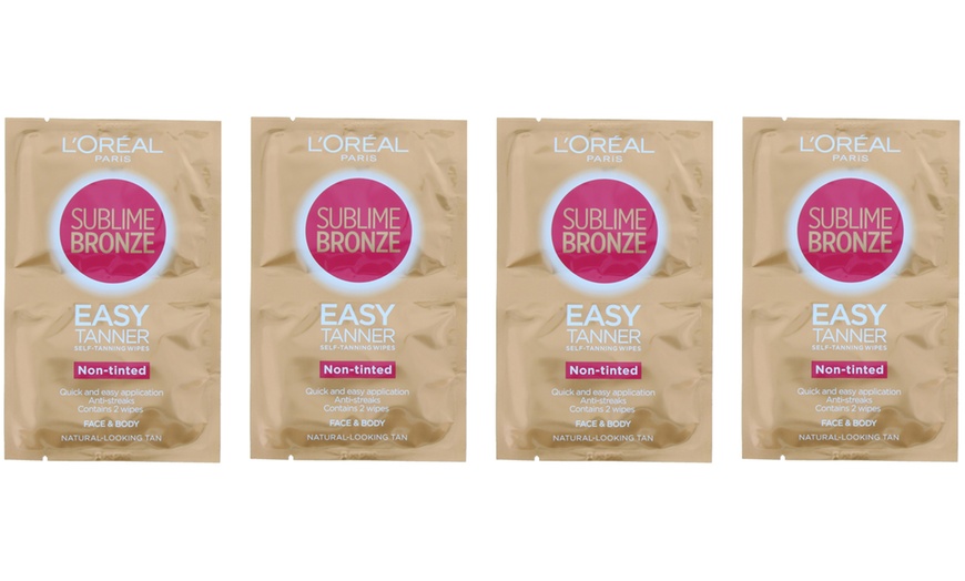 Image 1: Four-Pack of L'Oreal Sublime Bronze Self-Tanning Wipes