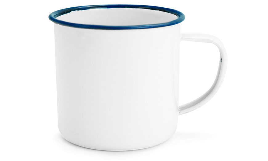 Image 8: White Enamel Coffee Mug