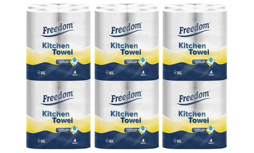 Image 1: 24 Rolls of Freedom 2-Ply Kitchen Towel
