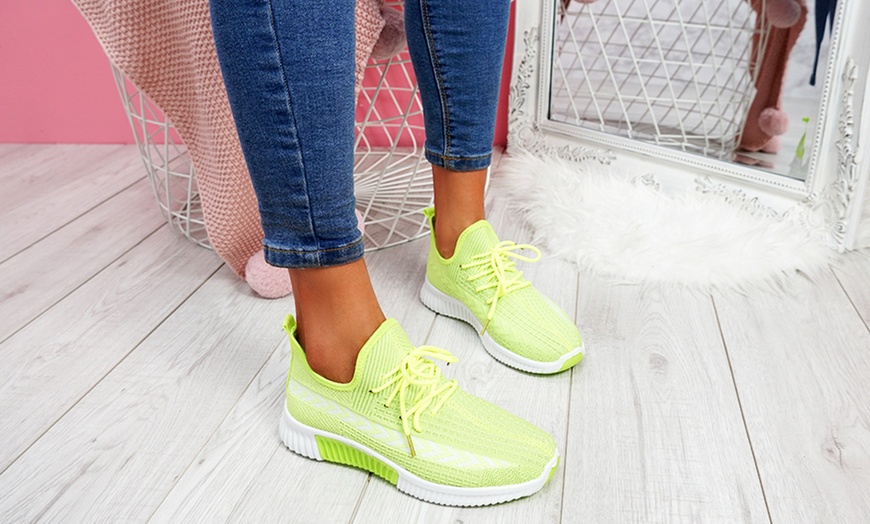 Image 15: Lace-Up Chunky Sole Trainers